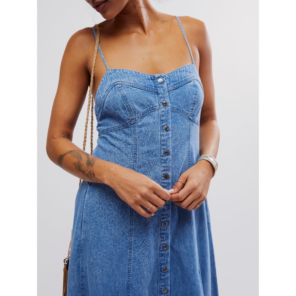 FREE PEOPLE Just Jill Maxi Dress / Copen - Picture 7 of 9